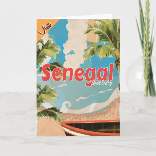Vintage Travel Poster Senegal. Feestdagen Kaart