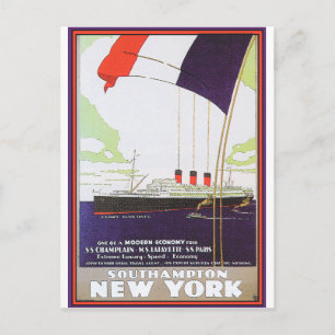 Vintage Travel Poster: Southampton New York Briefkaart
