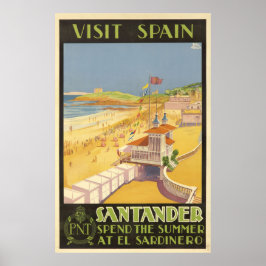 Vintage Travel Poster - Spanje Santander