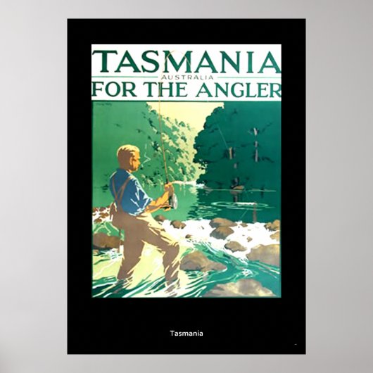 Vintage Travel Poster Tasmania Australië (Voorkant)