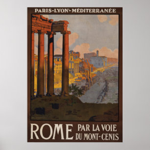 Vintage Travel Poster van het Forum Romanum bij zo