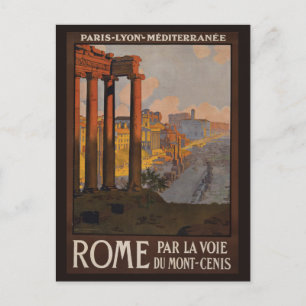 Vintage Travel Poster van het Forum Romanum bij zo Briefkaart