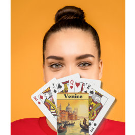 Vintage Travel Poster Venetië, Italië Pokerkaarten