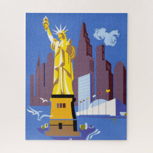 Vintage Travel Poster voor Allegheny Airlines Legpuzzel