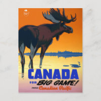 Vintage Travel Poster voor Canada Briefkaart