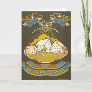 Vintage Travel Poster voor het Ephrata klooster Kaart