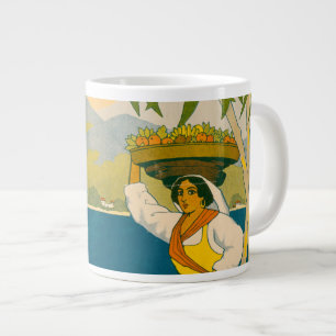 Vintage Travel Poster voor Jamaica Extra Grote Beker