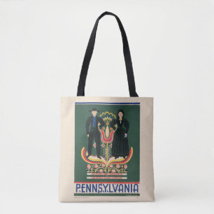 Vintage Travel Poster voor Lancaster County, PA Draagtas