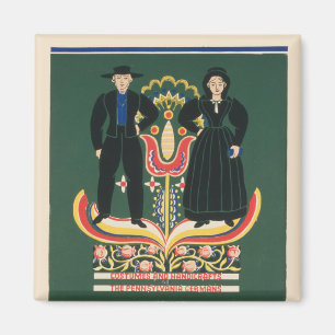 Vintage Travel Poster voor Lancaster County, PA Magneet