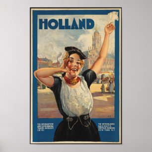 Vintage Travel Poster voor Nederland