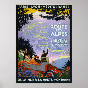 Vintage Travel Posters - La Route des Alpes