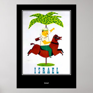 vintage Travel Print Poster Israel