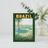 Vintage Travel Rio de Janeiro Briefkaart (Staand voorkant)