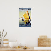 Vintage Travel Royal Mail Atlantis Poster (Keuken)