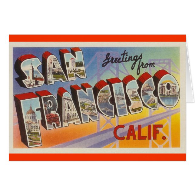 Vintage Travel San Francisco (Voorkant Horizontaal)