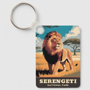 Vintage Travel Serengeti Nationaal Park Tanzania Sleutelhanger