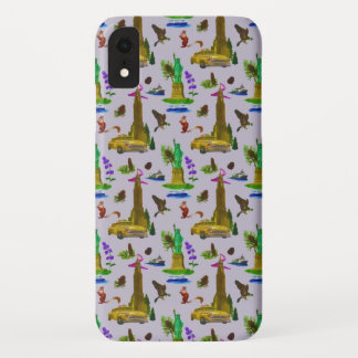 Vintage Travel Skyline New York Liberty Autumn iPhone XR Hoesje