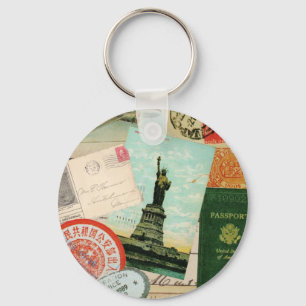 Vintage Travel...sleutelhanger Sleutelhanger