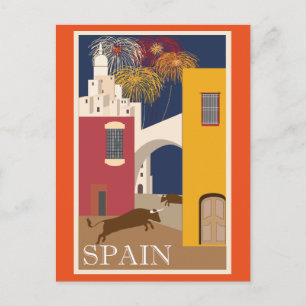 Vintage Travel Spanje Briefkaart