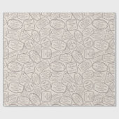 Vintage Travel/Stamps Cadeaupapier (Vlak)