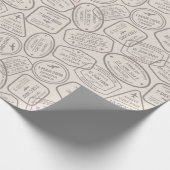 Vintage Travel/Stamps Cadeaupapier (Hoek)