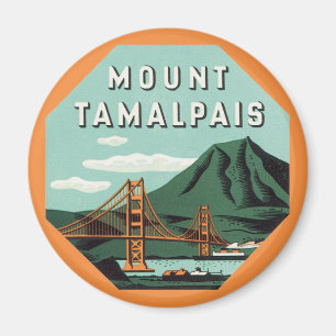 Vintage Travel, Tamalpais Mountain of Mount Tam Magneet