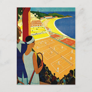 Vintage Travel, Tennis, Sport, Monte Carlo Monaco Briefkaart