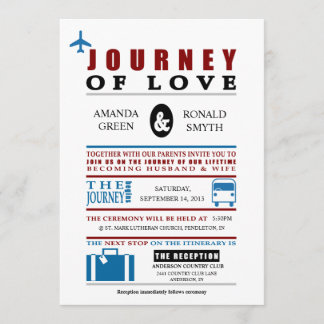 Vintage Travel Thmed Wedding Kaart