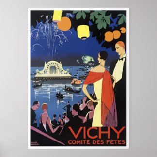 Vintage Travel - Vichy - Frankrijk Poster
