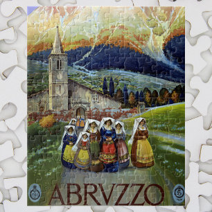 Vintage Travel, Vrouwen in de Abruzzen, Italië Legpuzzel