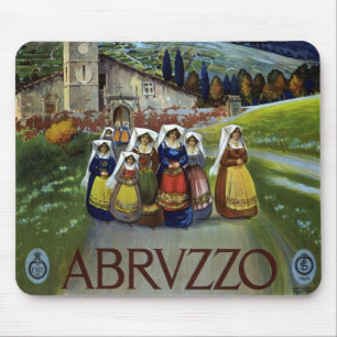 Vintage Travel, Vrouwen in de Abruzzen, Italië Muismat