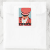 Vintage Travel Zurich Zwitserland Label Art (Tas)