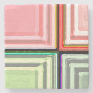 Vintage Treasures - Abstract Art Stenen Onderzetter