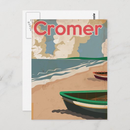 Vintage treinstel briefkaart (Voorkant / Achterkant)