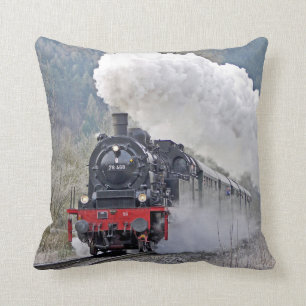 Vintage Treinstoomlocomotief Kussen