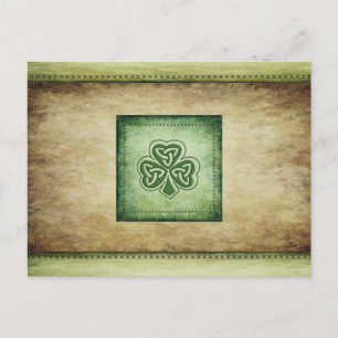 Vintage trendy grundge Irish shamrock Briefkaart