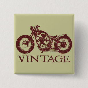 Vintage Triumph Vierkante Button 5,1 Cm