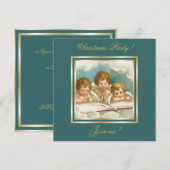 Vintage trois mignonnes invitation des anges de pr (Devant / Derrière)