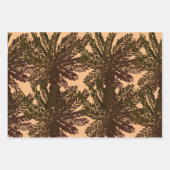 Vintage Tropical Brown Et Vert Palm Feuille Rétro (Devant 2)