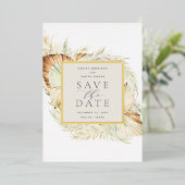 Vintage Tropics Foil Enregistrer la carte Date (Debout devant)