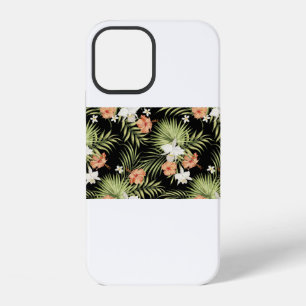 vintage tropisch patroon met hibiscusbloemen en iPhone 12 hoesje