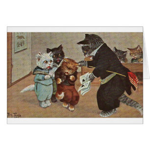 Vintage - Troublemaker Kitten op school,