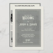 Vintage Trouwkrant Uitnodiging (Voorkant / Achterkant)