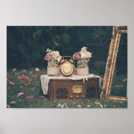 Vintage trouwversiering poster