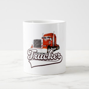 Vintage truckerlogo extra grote beker