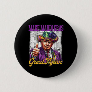 Vintage Trump Maak Mardi Gras Weer Groot Funny Co Ronde Button 5,7 Cm