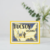 Vintage Tucson Arizona Briefkaart (Staand voorkant)