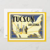 Vintage Tucson Arizona Briefkaart (Voorkant / Achterkant)