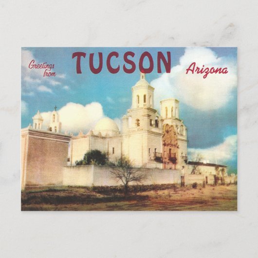 Vintage Tucson Briefkaart (Voorkant)