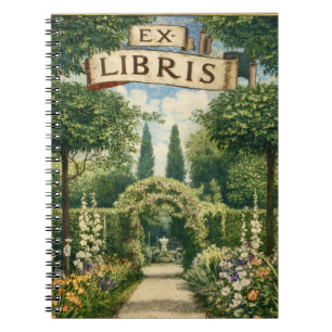 Vintage Tuin Ex Libris Boekplaat  Notitieboek